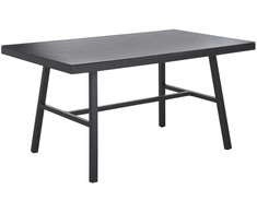 Shumee Beliani Sodo Stalas CANETTO 150 cm 90 cm Juodas Stiklas