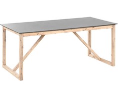 Beliani Sodo Stalas NOTTERI 180 cm 90 cm Betoninis rutulys