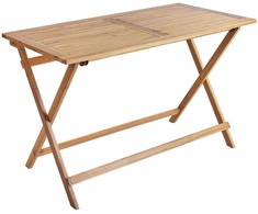 Beliani Sodo stalas PROSSEDI 120 x 60 cm, akacijos mediena, rudas