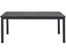 Beliani Išskleidžiamas sodo stalas SKALOMA 180/240 cm 90 cm metalinis tamsiai pilkas