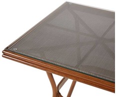 Beliani CASPRI II sodo stalas, 80 cm, 80 cm, stiklinis rutulys