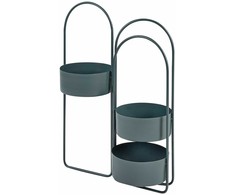 Beliani Gėlių stovas COLUTENA metalinis 56 cm tamsiai mėlynas