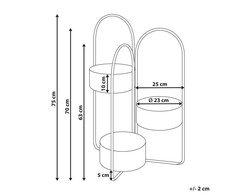 Beliani Gėlių stovas COLUTENA metalinis 56 cm tamsiai mėlynas