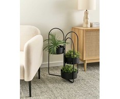 Beliani Stojak na kwiaty COLUTENA Metal 56 cm Juodas