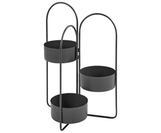 Beliani Stojak na kwiaty COLUTENA Metal 56 cm Juodas