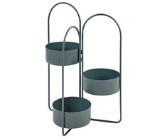 Beliani Stojak na kwiaty COLUTENA Metal 56 cm Tamsiai mėlyna