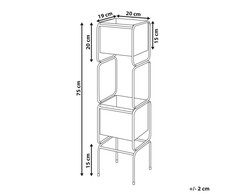 Beliani Gėlių stovas COTINUS Metal 20 cm Juodas