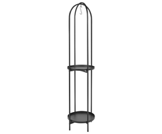 Beliani Stojak na kwiaty TAMARIX Metal 35 cm Juodas