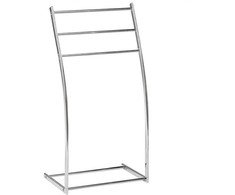 Beliani Stojak na ręczniki AMBIL Metal Sidabrinė