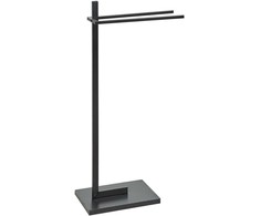 Beliani Stojak na ręczniki SELVA Metal Juodas