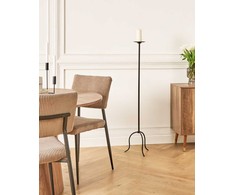 Beliani Świecznik ALMADA Metal 118 cm Juodas