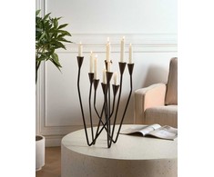 Beliani Świecznik MATOSINHOS Metal 54 cm Juodas