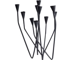 Beliani Świecznik MATOSINHOS Metal 54 cm Juodas