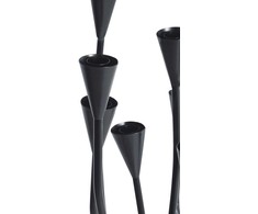 Beliani Świecznik MATOSINHOS Metal 54 cm Juodas