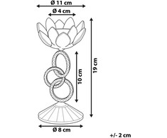 Beliani Žvakidė 19 cm sidabro OVEDO