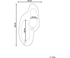 Beliani Świecznik wiszący PENICHE Metal 60 cm Sidabrinė