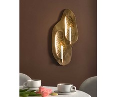 Beliani Świecznik wiszący PENICHE Metal 60 cm Auksinis