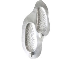 Beliani Świecznik wiszący PENICHE Metal 60 cm Sidabrinė