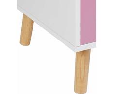 Beliani Žaislų dėžė CASPER 43 cm rausva