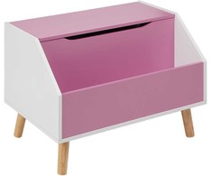 Beliani Žaislų dėžė CASPER 43 cm rausva