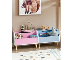 Beliani Žaislų dėžė CASPER 43 cm rausva