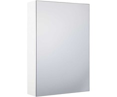 Beliani Pakabinama vonios kambario spintelė su veidrodžiu PRIMAVERA 40 cm 60 cm balta
