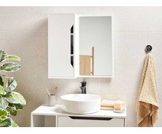 Beliani Pakabinama spintelė PALMAS 60 cm 60 cm Balta