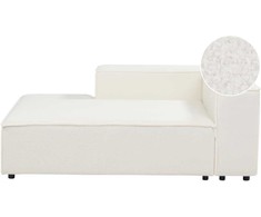 Sofa Beliani Dešinės pusės sėdmaišis ARDAL Bouclé, sulaužyta balta