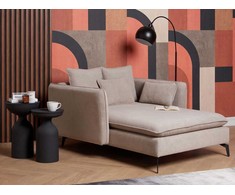 Sofa Beliani Šezlongas CHARMES smėlio pilkumo spalvos