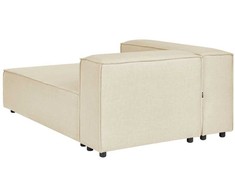 Sofa Beliani Šezlongas APRICA sintetinis linas smėlio spalvos