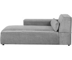 Beliani Dešininė šezlongo sofa HELLNAR, pilka