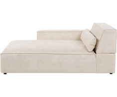 Sofa Beliani Dešiniapusis sėzlongas HELLNAR, šviesiai smėlinis veliūras