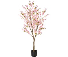 Beliani Sztuczna roślina CHERRY TREE 180 cm Rožinė