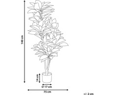 Beliani Dirbtinis augalas CODIAEUM 140 cm žalias