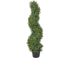 Beliani Dirbtinis augalas BUXUS SPIRAL TREE 98 cm žalias