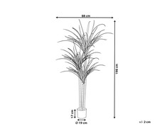 Beliani Dirbtinis augalas DRACAENA ANITA 198 cm žalias