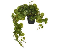 Beliani Sztuczna roślina doniczkowa wisząca 37 cm STRAWBERRY BEGONIA