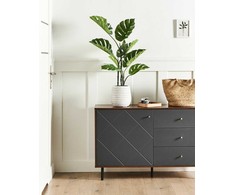 Beliani Sztuczna roślina MONSTERA PLANT 94 cm Žalias