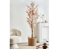 Beliani Sztuczna roślina SAKURA 185 cm Rožinė