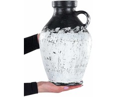 Beliani Dekoratyvinė vaza MASSALIA Keramika 33 cm Baltas