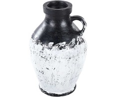 Beliani Dekoratyvinė vaza MASSALIA Keramika 33 cm Baltas
