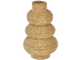 Beliani Wazon dekoracyjny MARANG Trawa morska 41 cm Naturalny