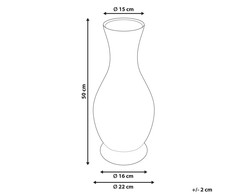 Beliani dekoratyvinė vaza TRINISA Rattan 50 cm Natural