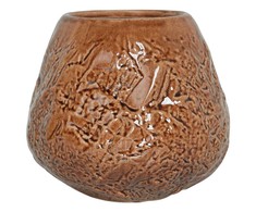 Beliani Wazon na kwiaty BETTA Kamionka 22 cm Ruda