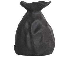 Beliani Wazon na kwiaty COONTAIL Kamionka 31 cm Juodas