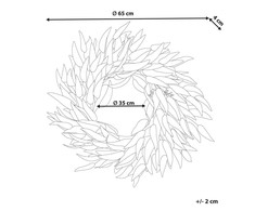 Beliani Dekoratyvinis vainikas GAMRUN 70 cm Žalias