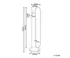 Beliani Drabužių kabykla su veidrodžiu LORENA 172 cm, metalinė, auksinė