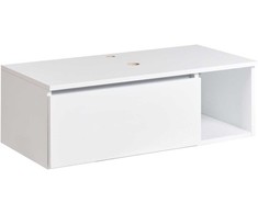 Beliani Pakabinama vonios kambario spintelė po praustuvu RUPANCO 80 cm, balta