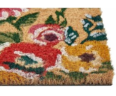 Beliani Durų kilimėlis KITA Spalvingas 40 x 60 cm Gėlės Kokoso pluoštas