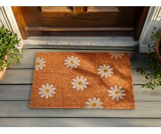 Beliani Wycieraczka TOPKO Naturalny 40 x 60 cm Włókno kokosowe